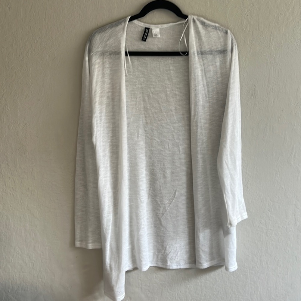 H&M divided white cardigan